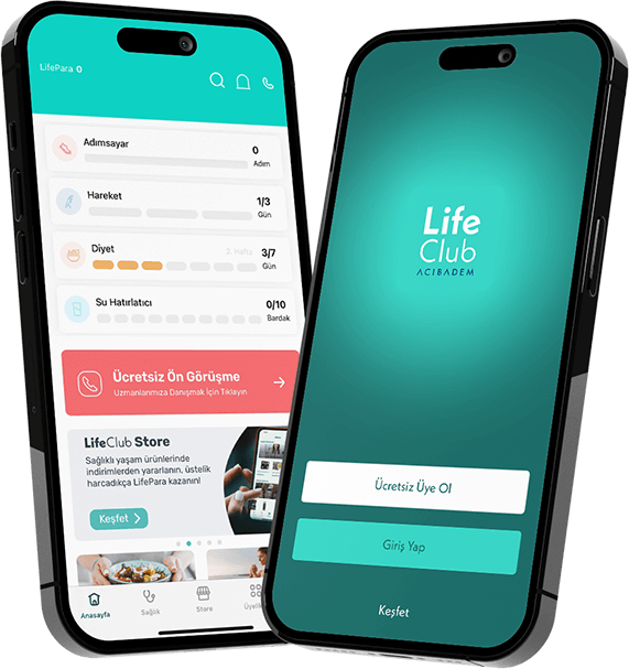 LifeClub Mobil Uygulaması ile Size özel olarak hazırlanmış sağlık planının takibini kolayca yapın!